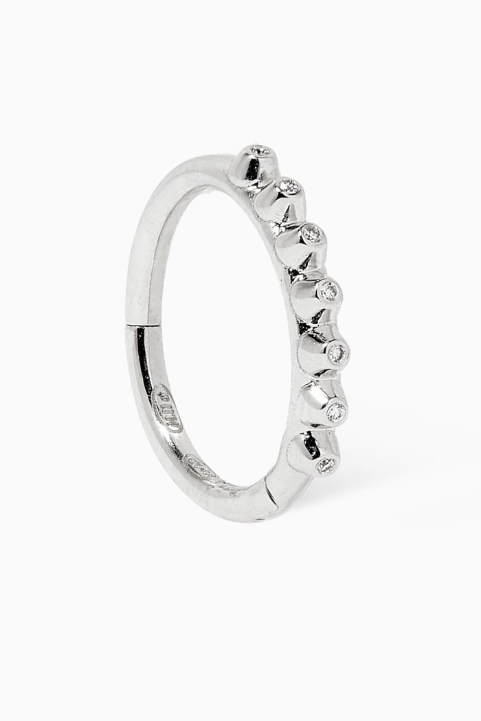 

Spikes Diamond Hoop Piercing in 18kt White Gold