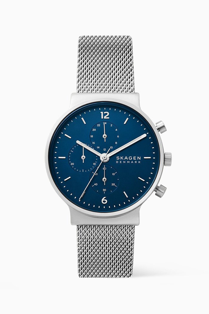 

Ancher Quartz Watch, 40mm, Silver