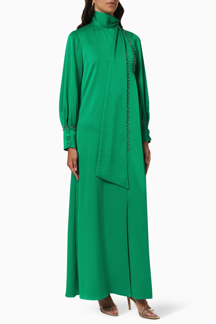 Scarf Maxi Dress, Green
