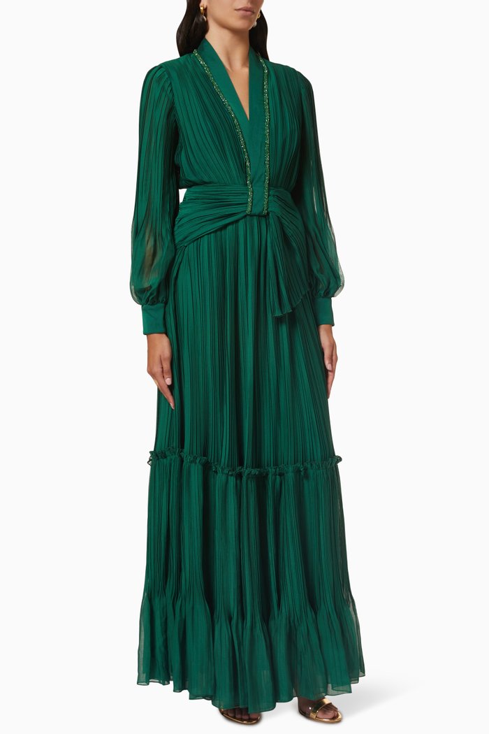 

Tiered Maxi Dress, Green