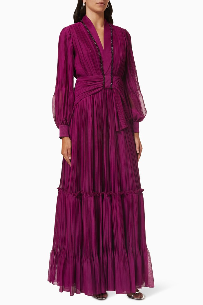 

Tiered Maxi Dress, Purple
