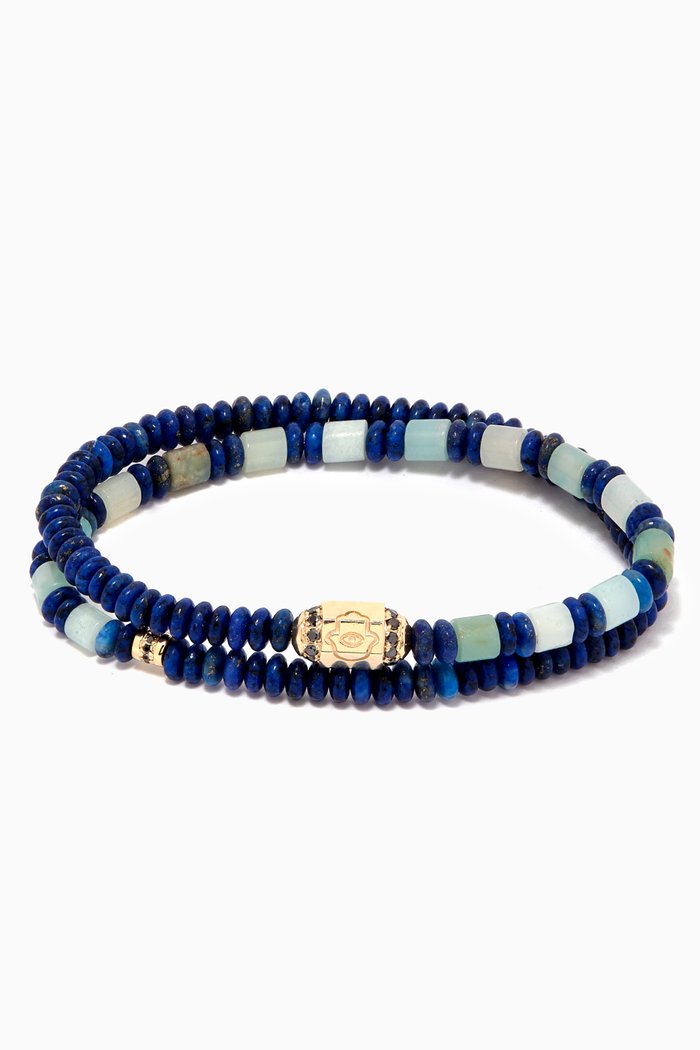 

Double Wrap Beaded Bracelet in 14kt Yellow Gold