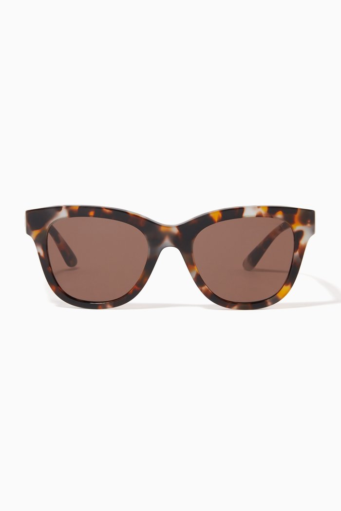 Cat-eye Sunglasses in Acetate, Brown