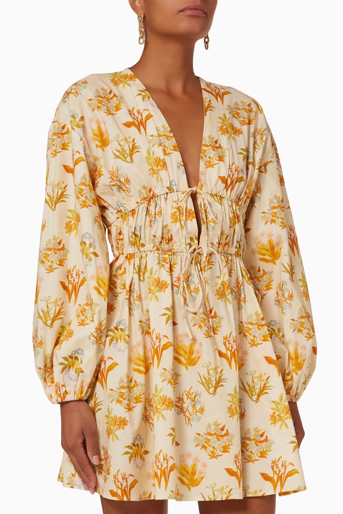 

Marigold Mini Dress in Stretch Cotton Poplin, Neutral