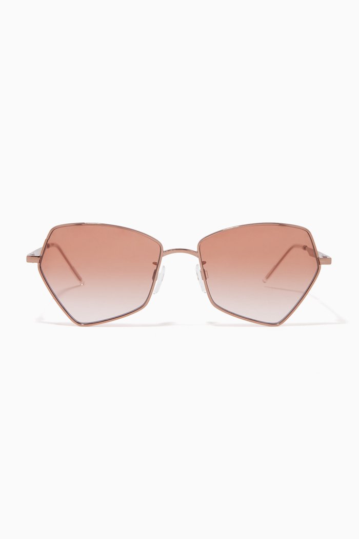 

Butterfly Sunglasses in Stainless Steel, Pink