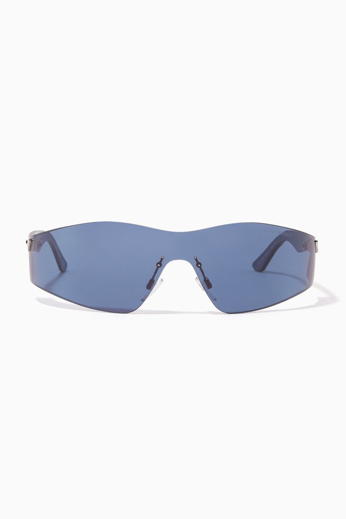 

Square Sunglasses in Stainless Steel, Blue