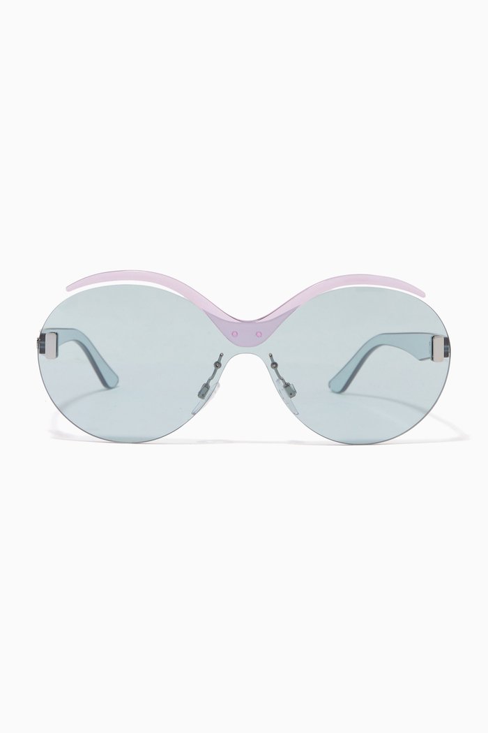 

Round Sunglasses in Acetate, Blue