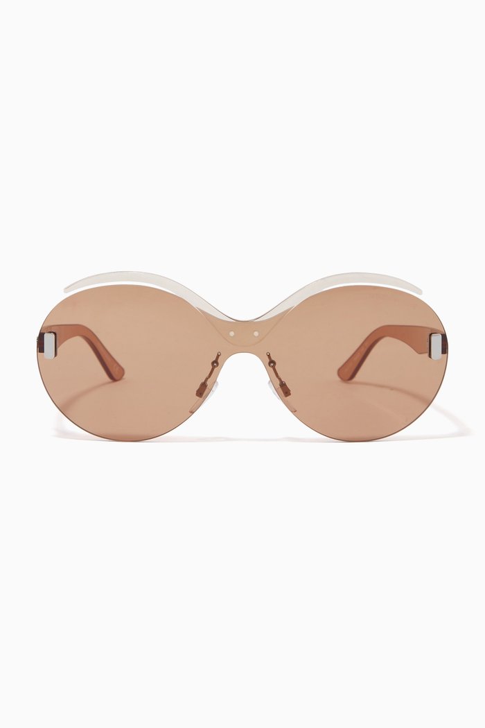 

Round Sunglasses in Acetate, Brown