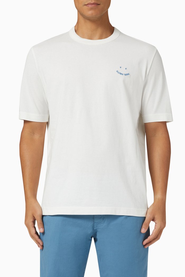 

Happy Logo T-shirt in Cotton Jersey, Neutral