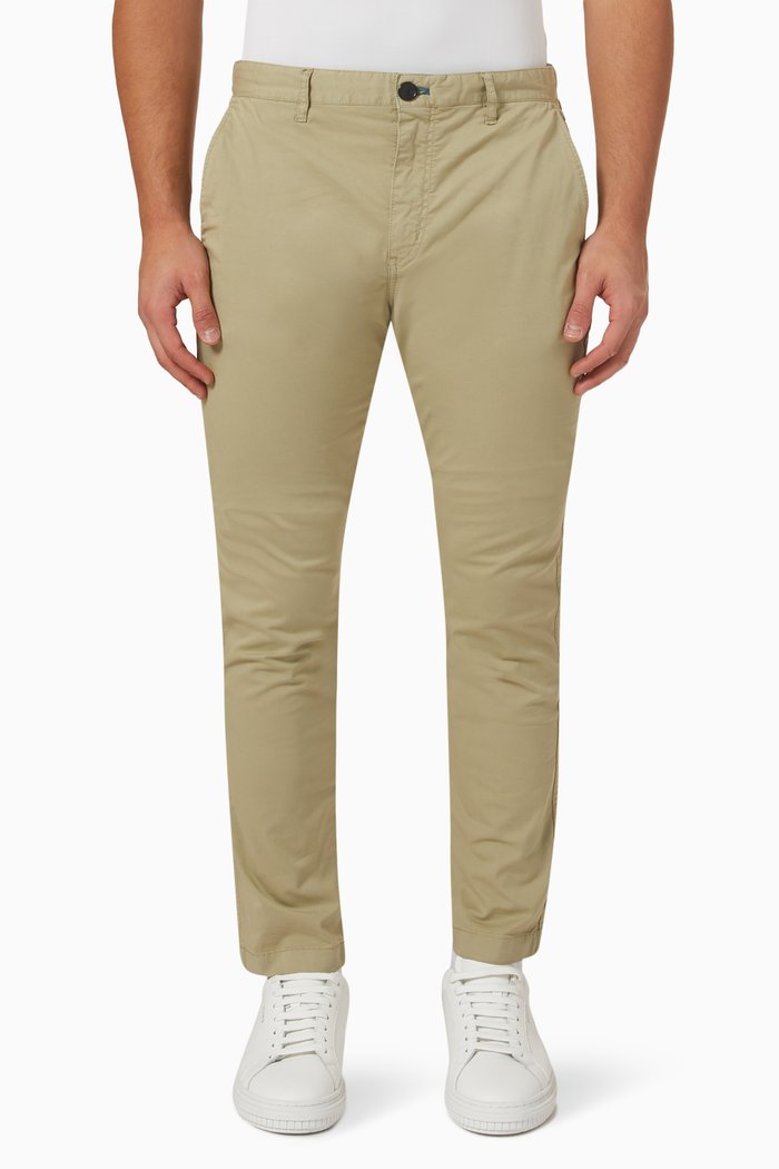 Mid-Fit Chinos in Cotton, Neutral