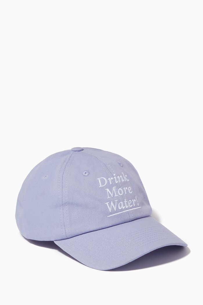 

Drink More Water Hat in Cotton, Blue
