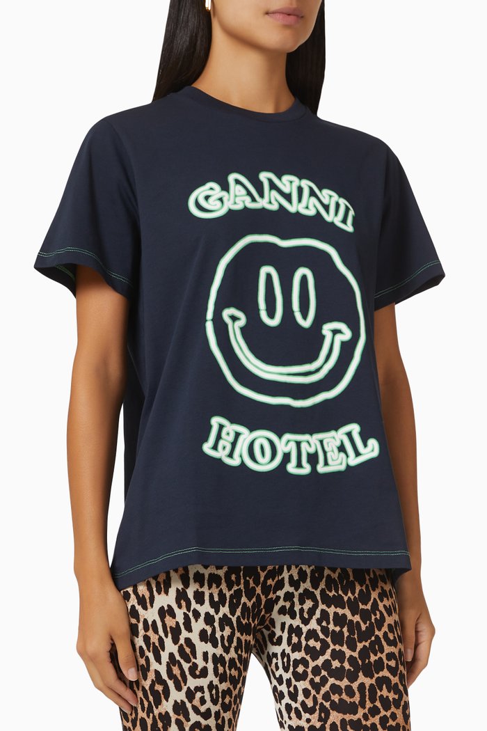 

Logo Hotel T-shirt in Organic Cotton-jersey, Blue