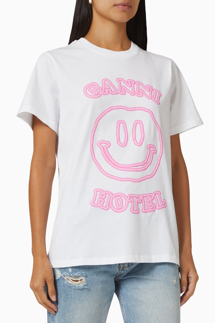 

Logo Hotel T-shirt in Organic Cotton-jersey, White