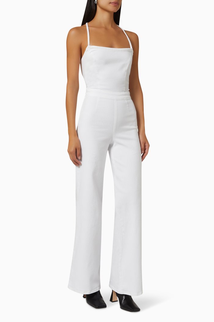 

Vacay Jumpsuit in Recycled Cotton Blend, White