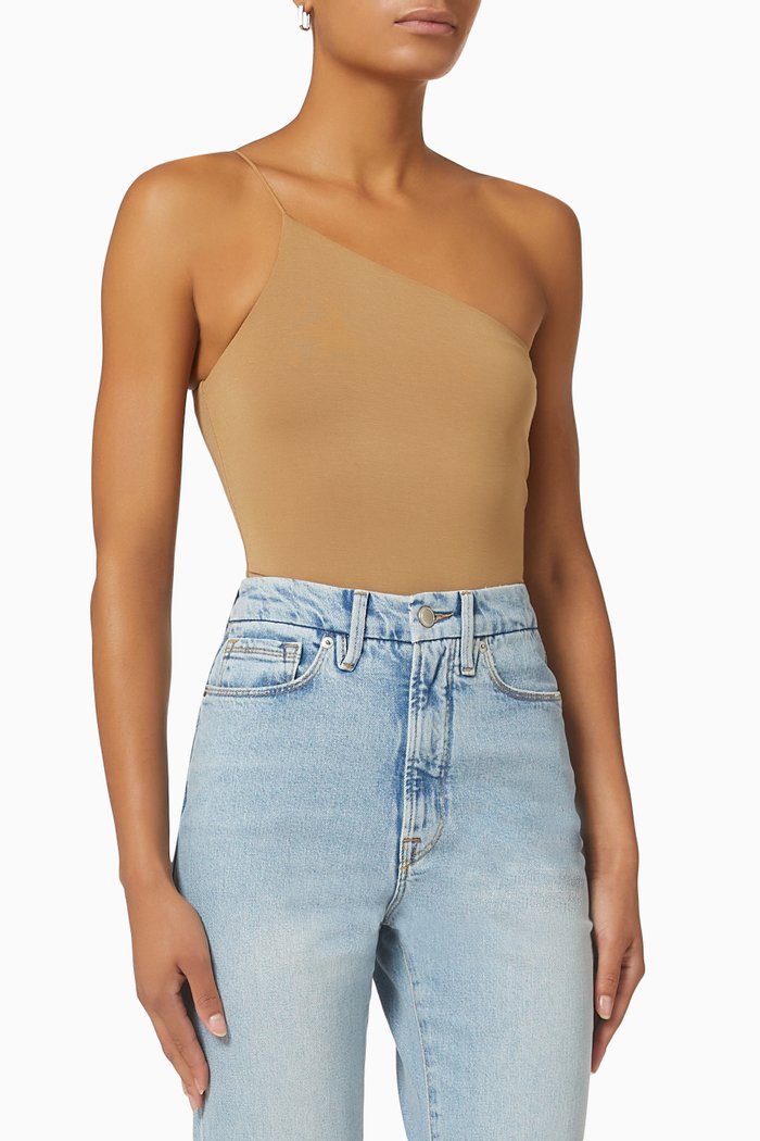 

Good Touch 90s Bodysuit in Stretch Rayon, Neutral