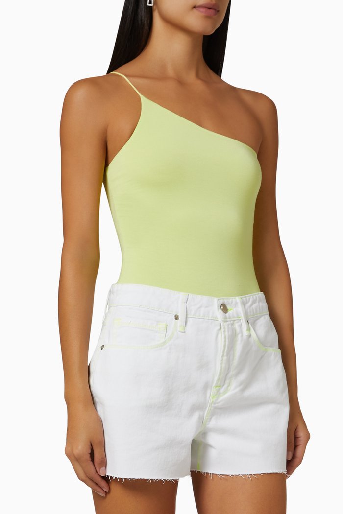 

Good Touch 90s Bodysuit in Stretch Rayon, Green