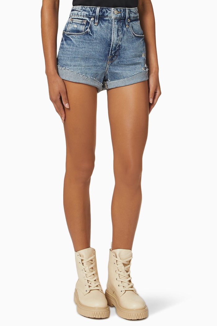 

Good Curve Shorts in Denim, Blue