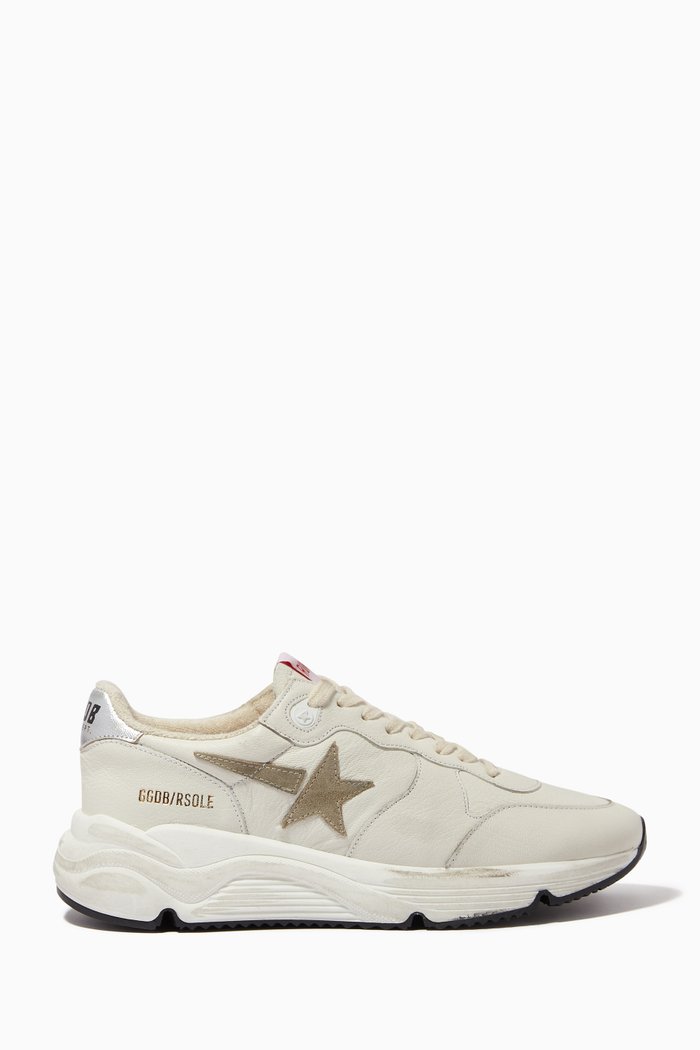 Running Star Sneakers in Leather & Suede, White