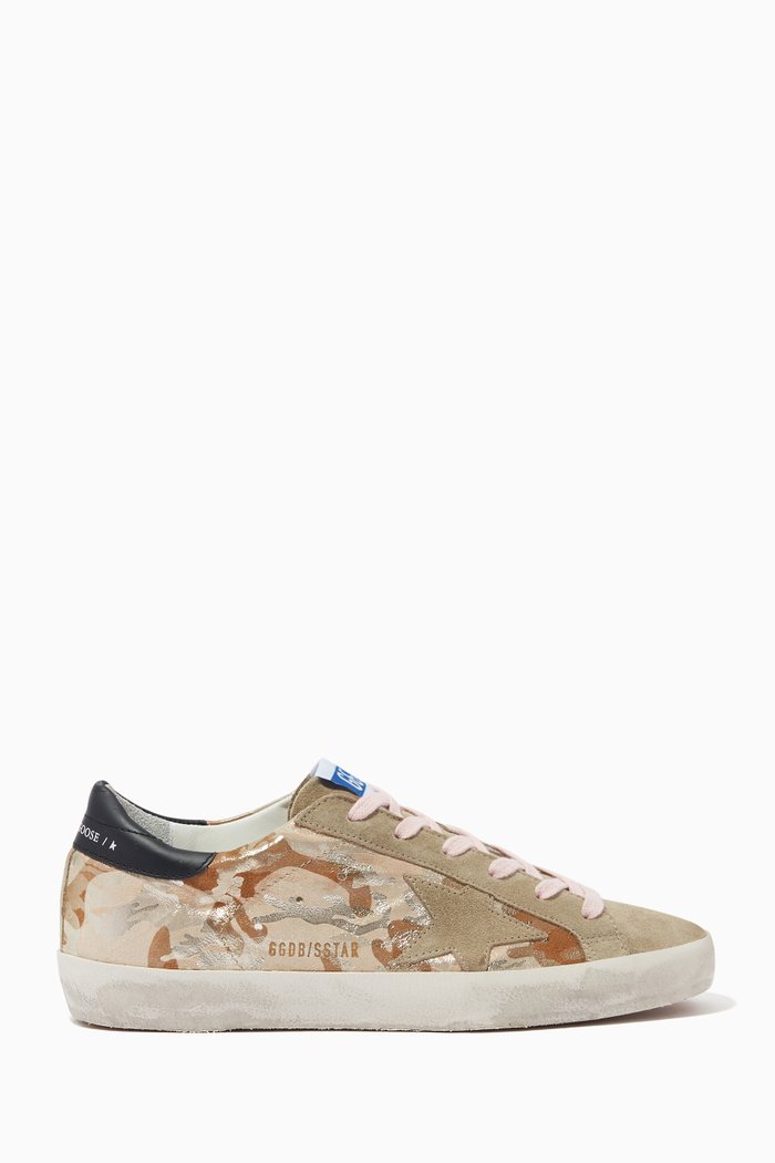 

Super-Star Camouflage Sneakers in Suede & Leather, Neutral