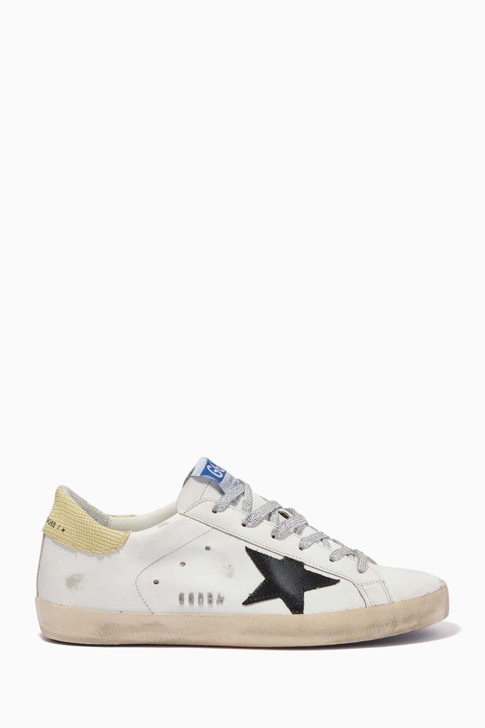 

Super-Star Nubuck Heel Sneakers in Leather, White