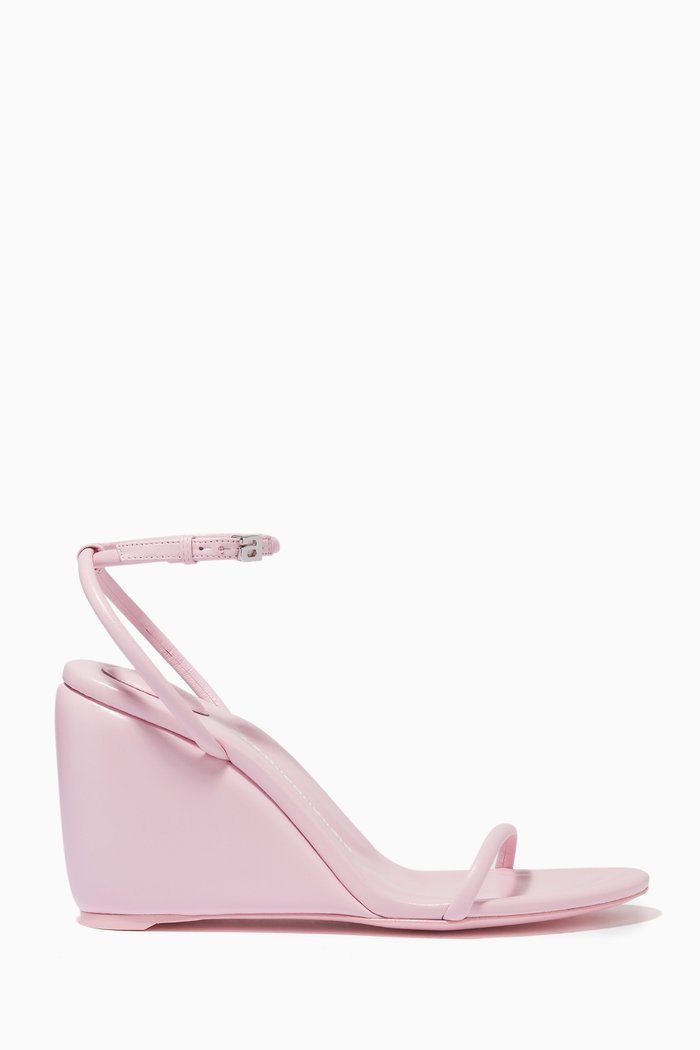 

Dahlia 105 Wedge Sandals in Leather, Pink