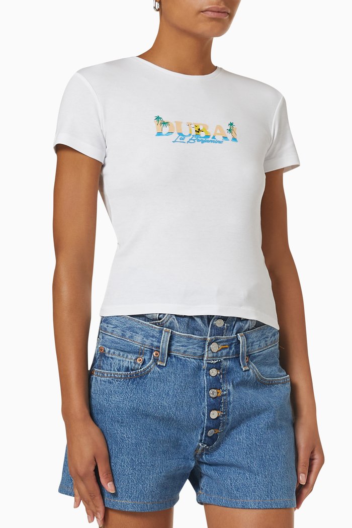 Baby Tee 501 T-shirt in Jersey, White