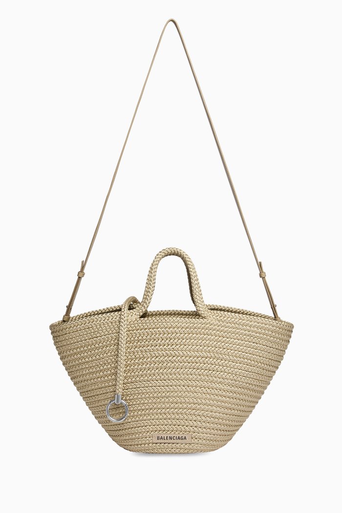 

Ibiza Medium Basket Bag in Cord, Neutral