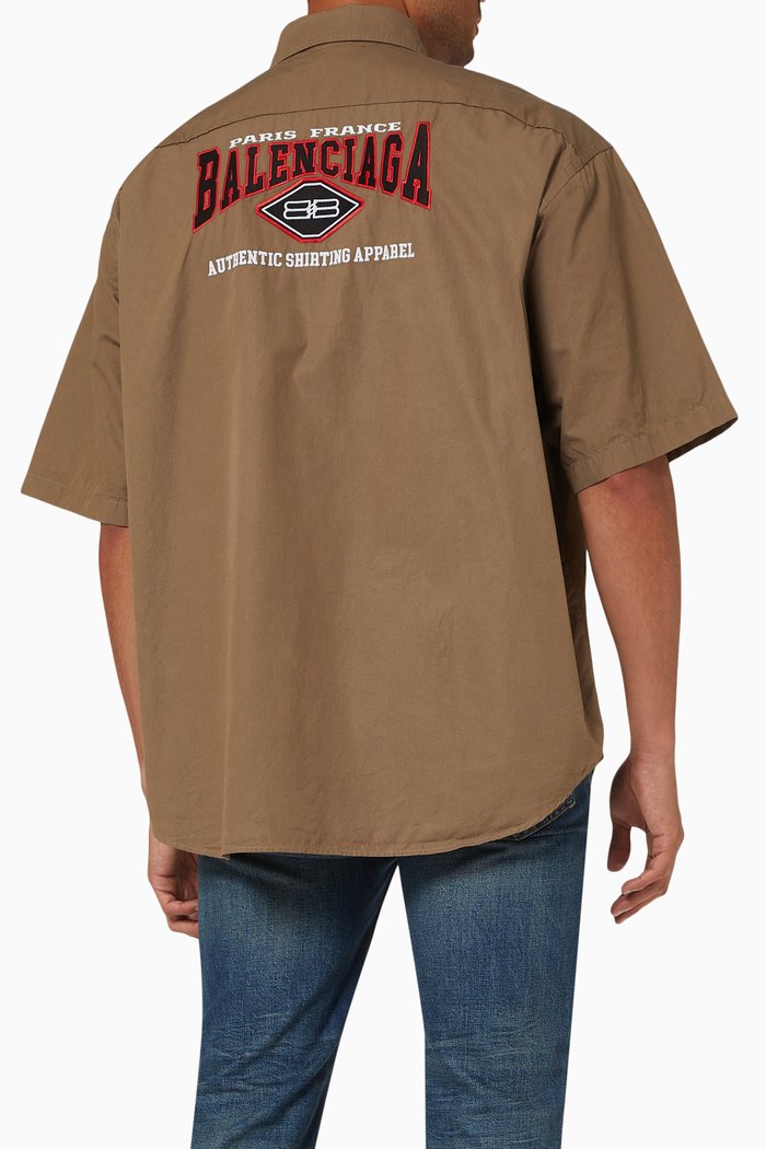 

BB Icon Large Fit Shirt in Cotton Poplin, Neutral