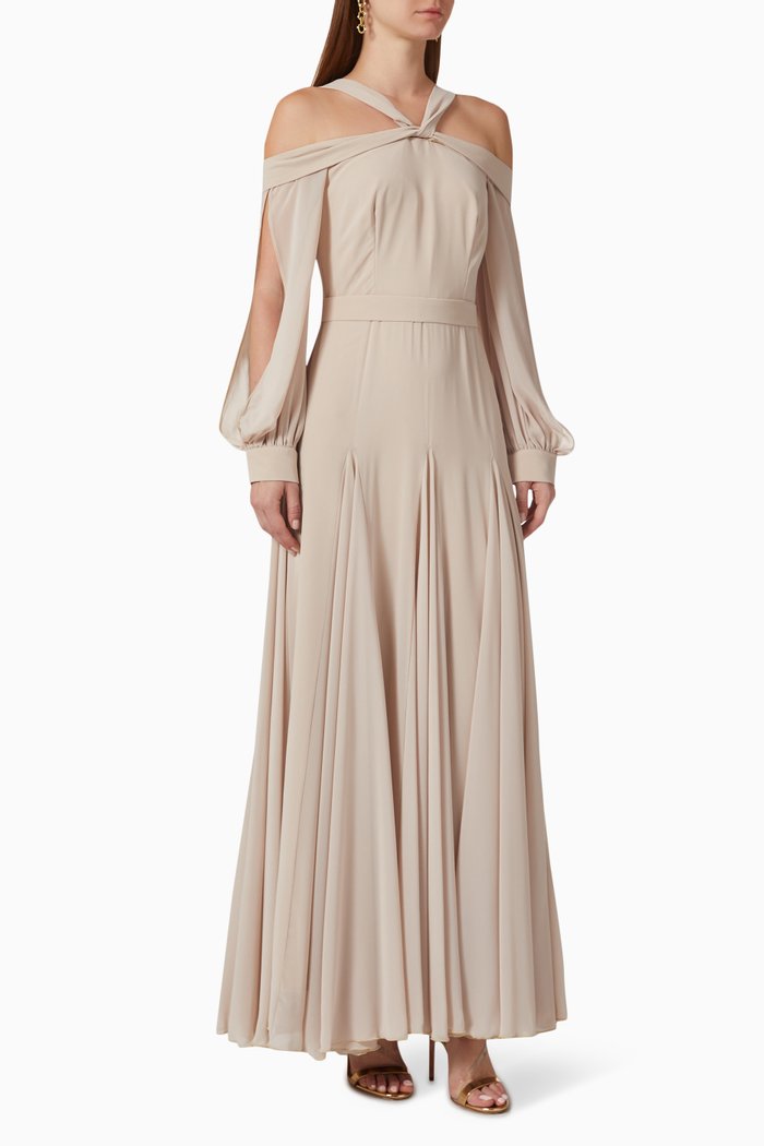 

Cut-out Maxi Dress, Neutral