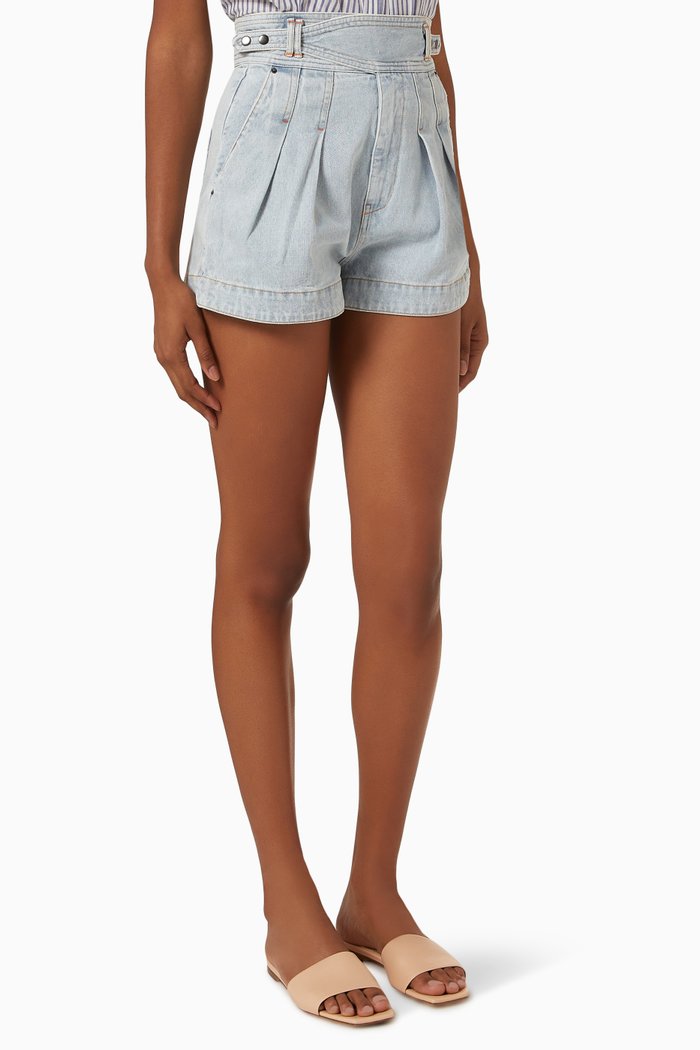 Adrienne Shorts in Denim, Blue