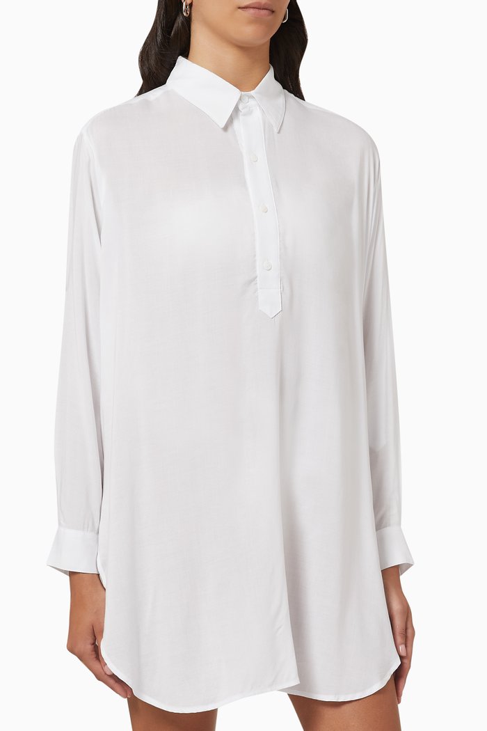 

Shirt Cover Up in Viscose, White