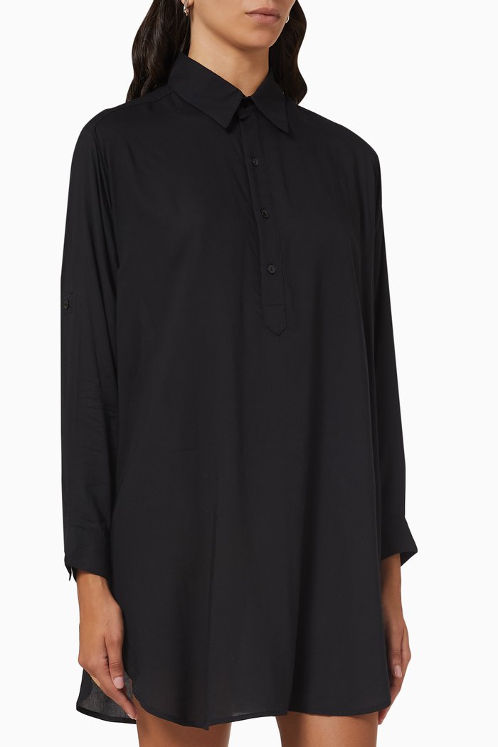 

Shirt Cover Up in Viscose, Black