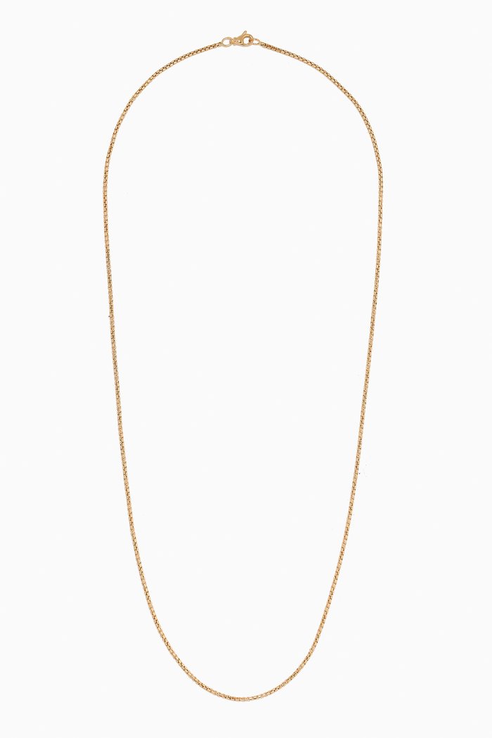 

Box Chain Necklace in 18kt Yellow Gold, 1.7mm