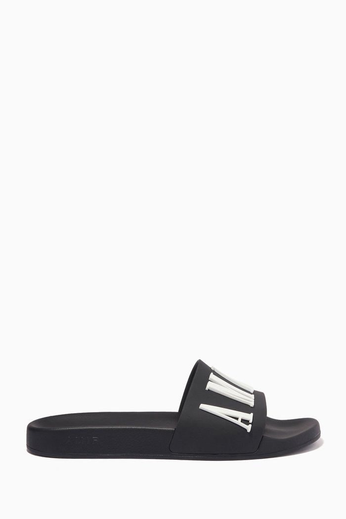 Logo Pool Slides, Black