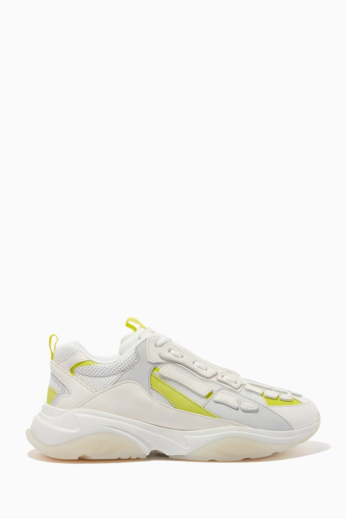 

Bone Runners in Nylon Mesh & Leather, White