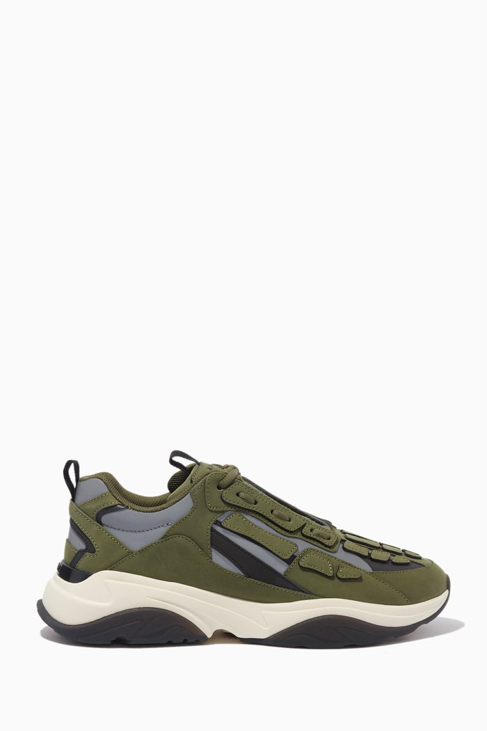 

Bone Runners in Nubuck & Leather, Green