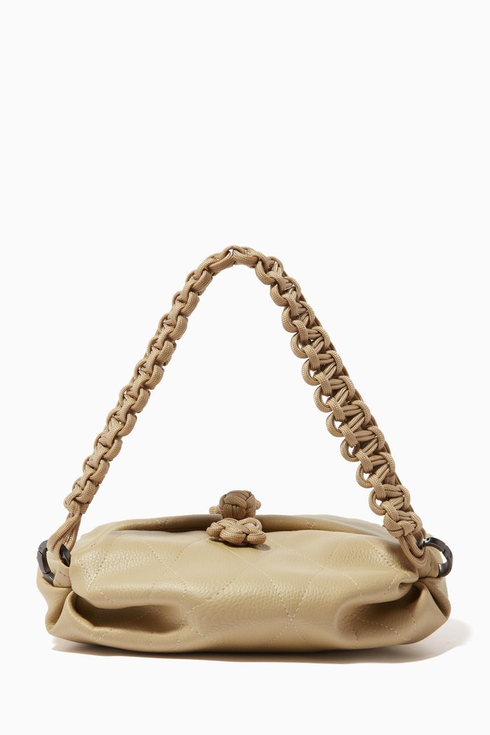 

Nino Small Tote Bag in Vegan Leather, Neutral