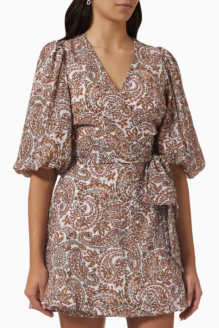 

Jedda Wrap Mini Dress, Purple