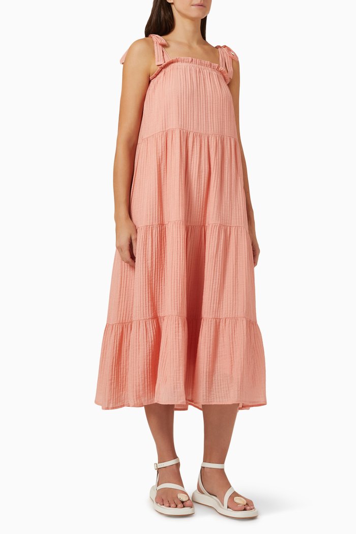 

Vera Midi Dress in Viscose, Red