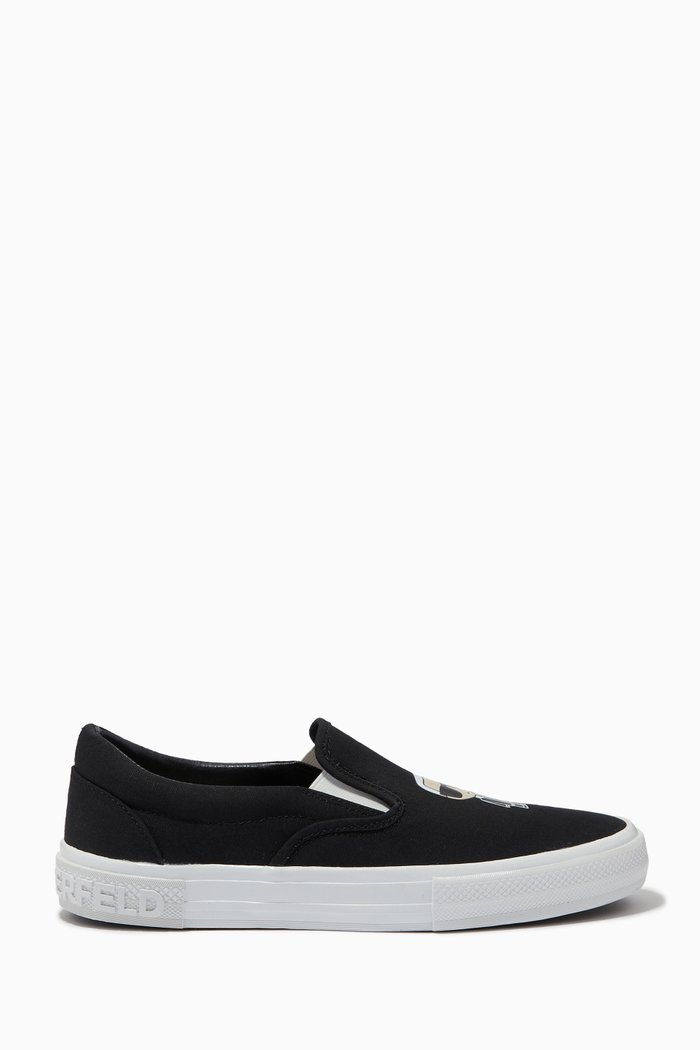 

Kampus III Ikonic Slip-on Shoes in Cotton Canvas, Black