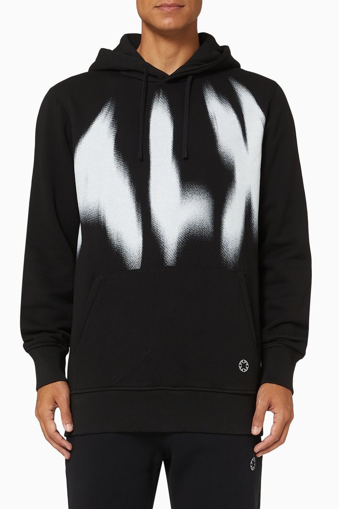 

Phantom Logo Hoodie in Cotton, Black