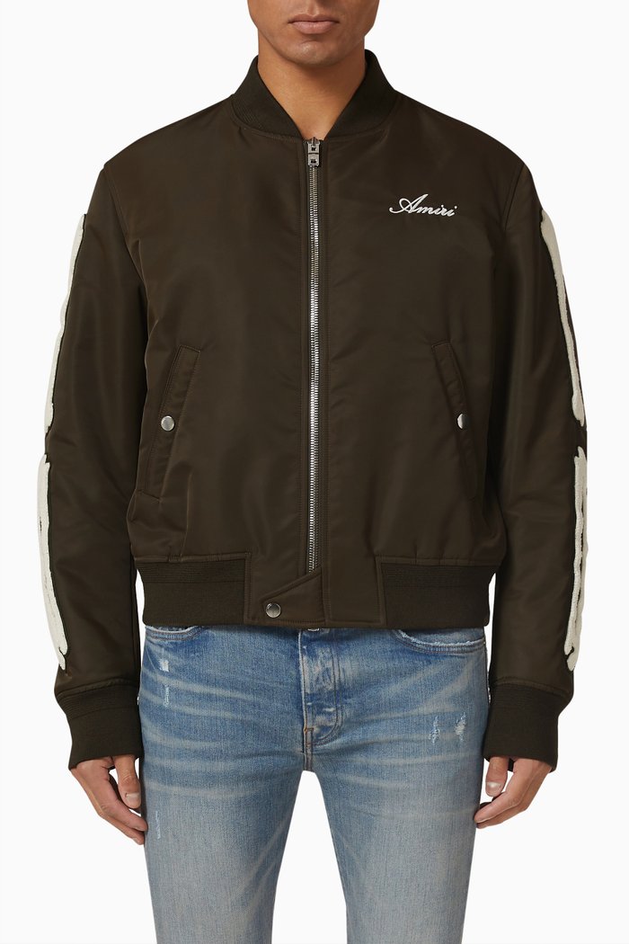 

Bomber Jacket in Nylon, Green