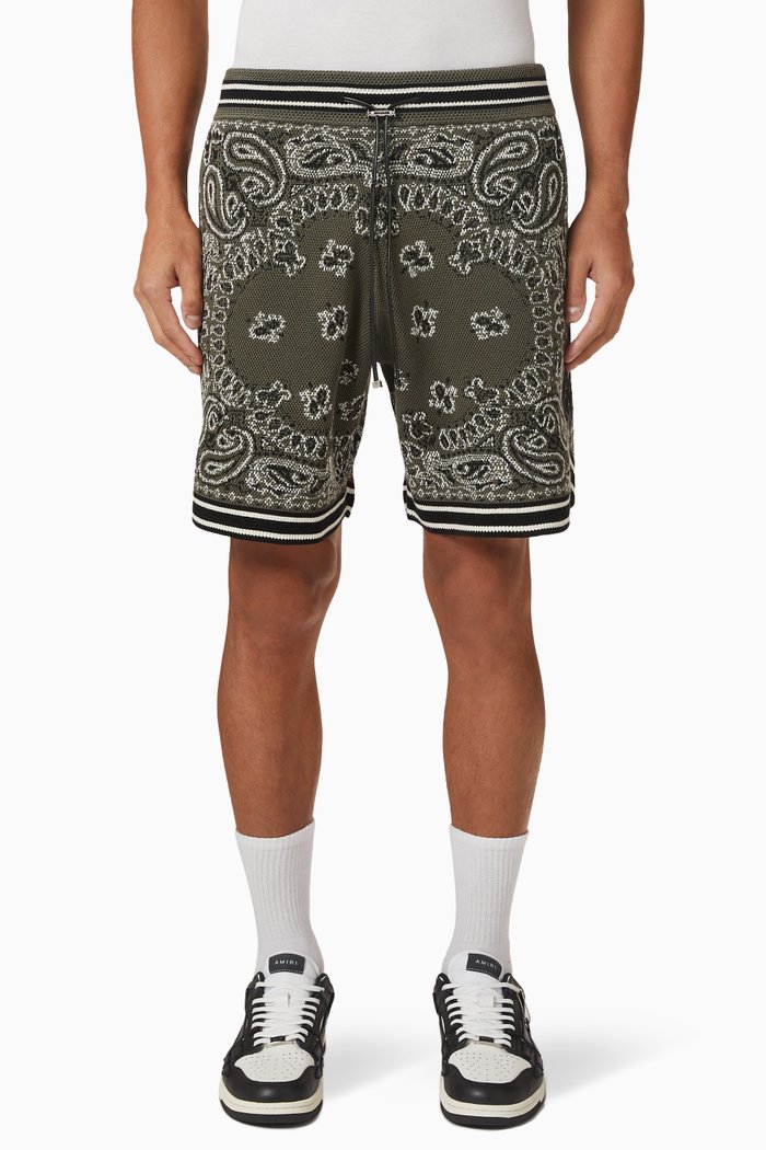 

Bandana Shorts in Cotton Blend, Green