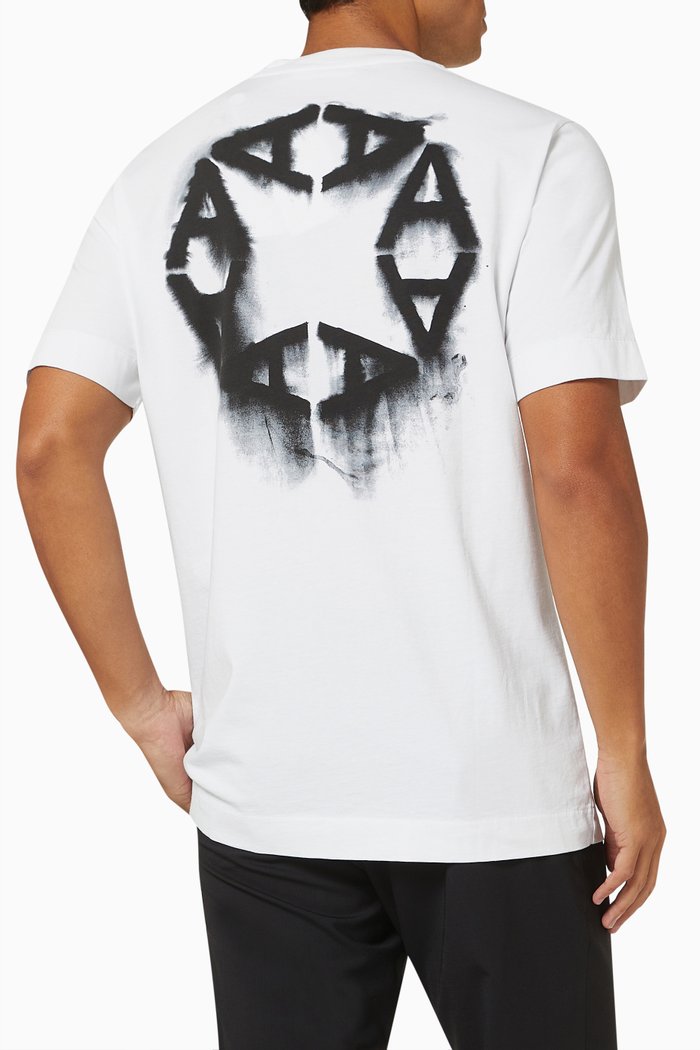 A Sphere Logo T-shirt in Cotton, White