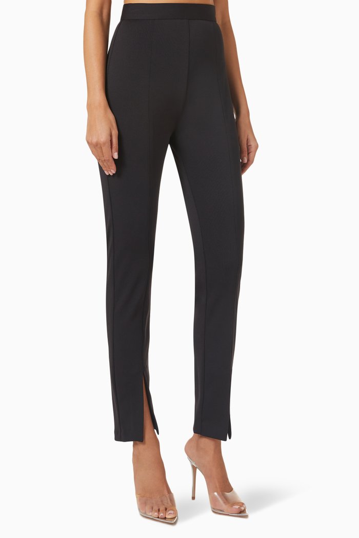 

Front Slit Pants in Jersey, Black
