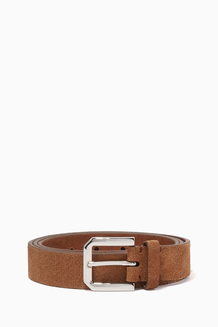 

Belt in Reversed Leather, Brown
