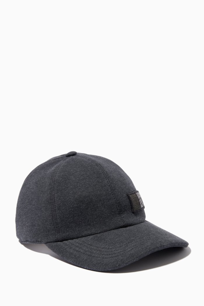 

Baseball Cap in Cotton French Terry, Grey