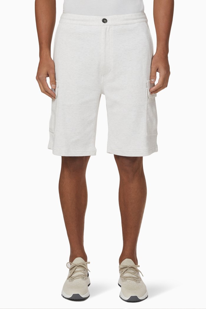 

Bermuda Shorts in Cotton Blend, White