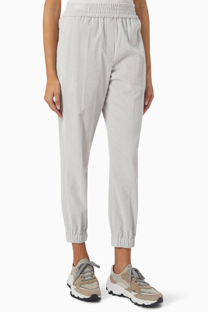 

Baggy Pants in Cotton Corduroy, Neutral