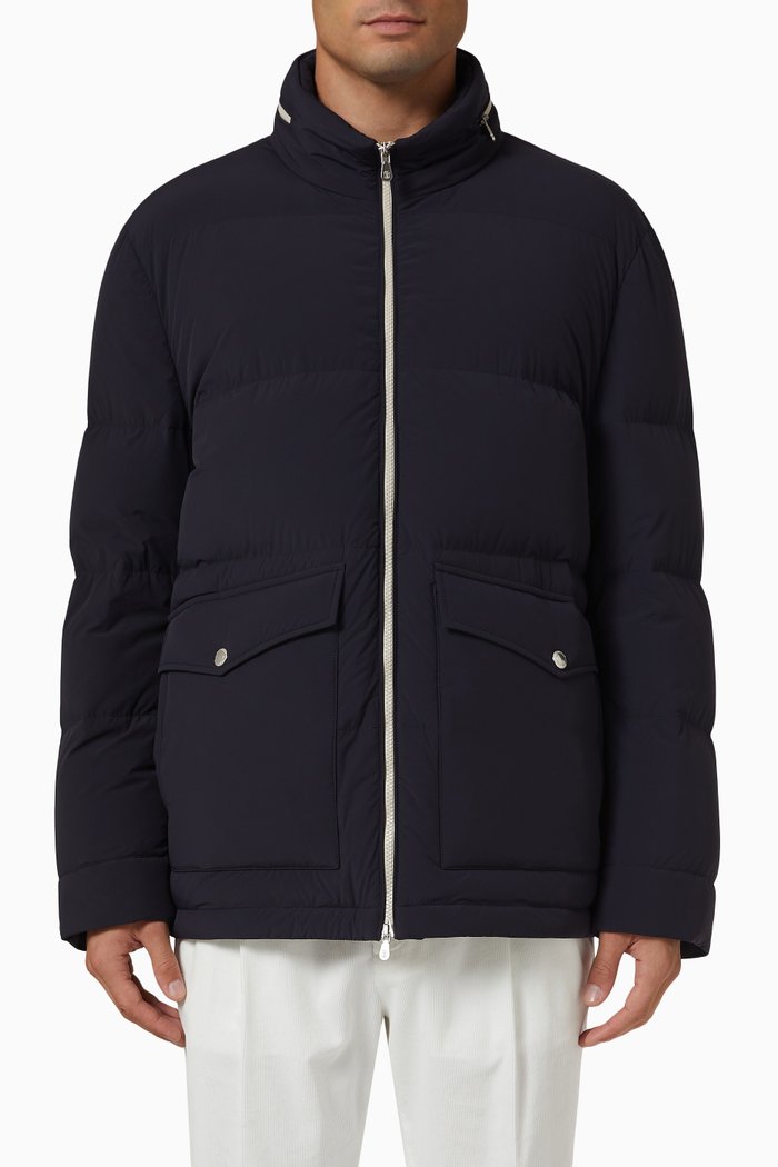 

Puffer Jacket in Padded Nylon, Blue